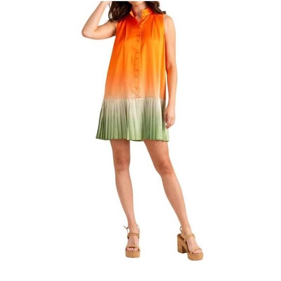 NEW ALDEN ADAIR bella dress in orange ombre Small - Picture 1 of 6